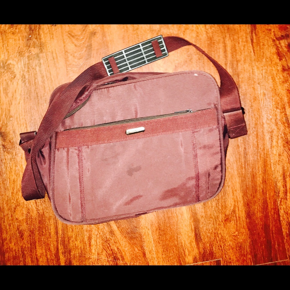 Maroon Laptop/ Messenger bag